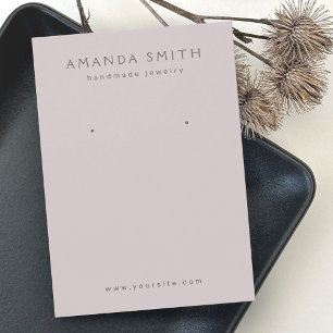Light muted lavender earring display card