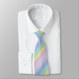 Light Muted Rainbow Stripes Tie