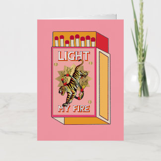 Light My Fire Matchbox Art Foil Greeting Card