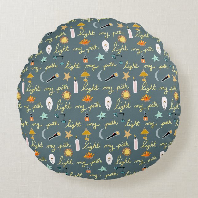 Light My Path Round Cushion (Front)
