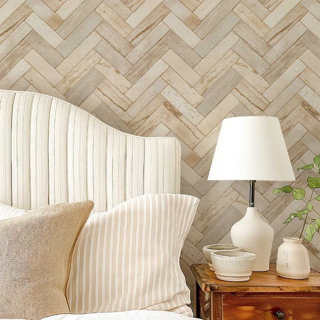Light Neutral Herringbone Chevron Wallpaper (Creator Uploaded)