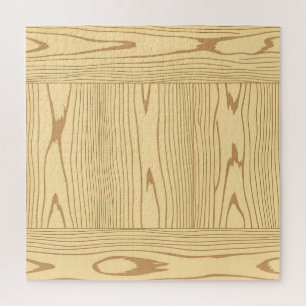 Light Oak Wood Grain Texture Minimalist Jigsaw Puzzle