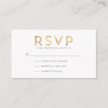 Light Oakwood Modern RSVP Enclosure Card