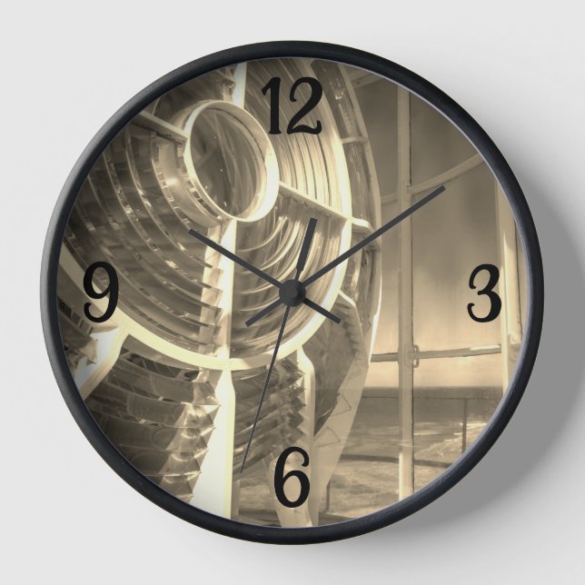Light of a Lighthouse Round Clock (Front)