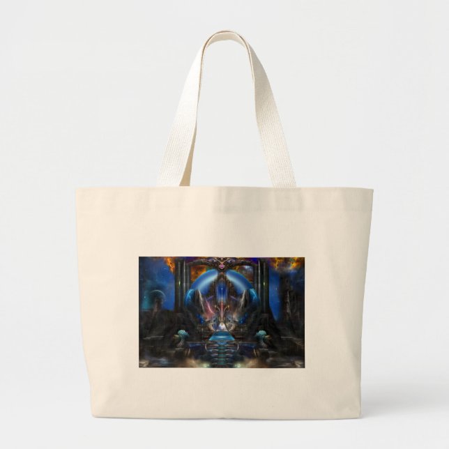 Light Of Ancient Wisdom Large Tote Bag (Front)