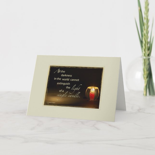 Light of Candle Sympathy Card (Front)
