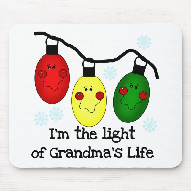 Light of Grandma's Life  Holiday Tshirts and Gifts Mouse Mat (Front)