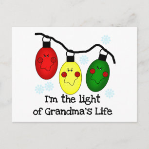 Light of Grandma's Life  Holiday Tshirts and Gifts Postcard