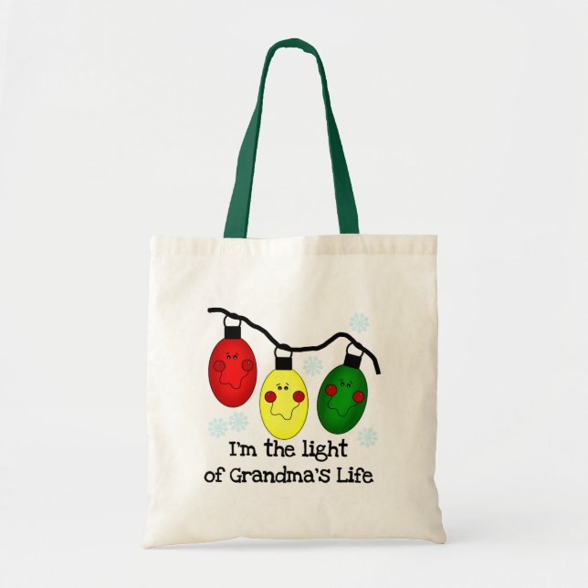 Light of Grandma's Life  Holiday Tshirts and Gifts Tote Bag (Front)