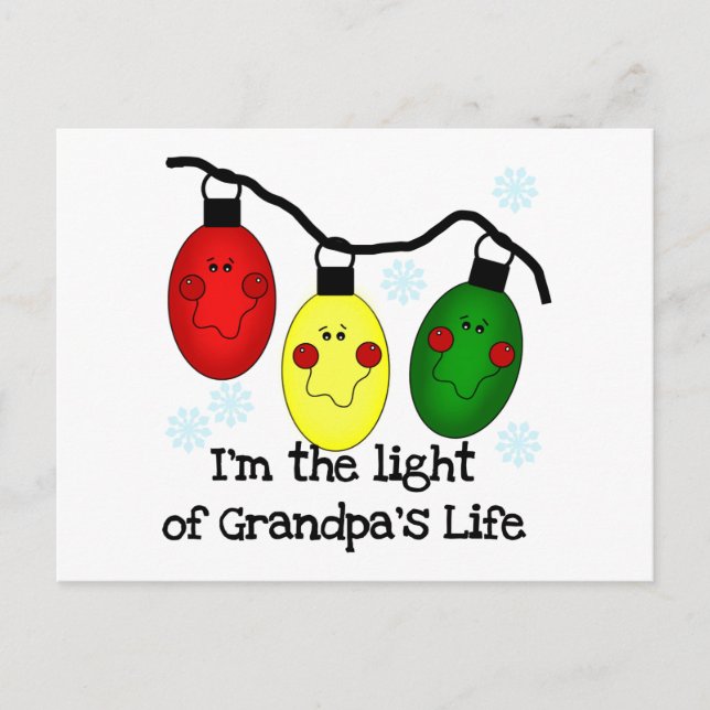Light of Grandpa's Life Holiday Tshirts and Gifts (Front)