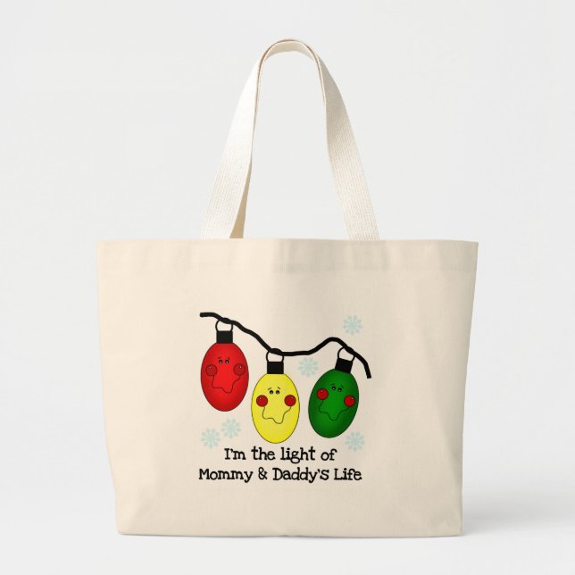 Light of Mummy and Daddy's Life Large Tote Bag (Front)