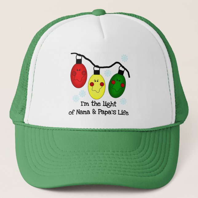 Light of Nana and Papa's Life Tshirts and Gifts Trucker Hat (Front)