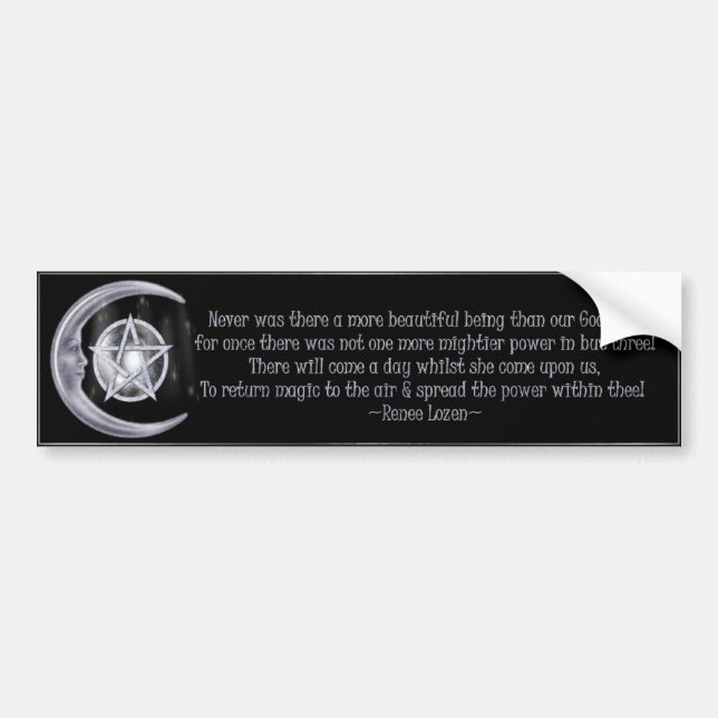 Light of the Moon WICCAN Bumber Bumper Sticker (Front)