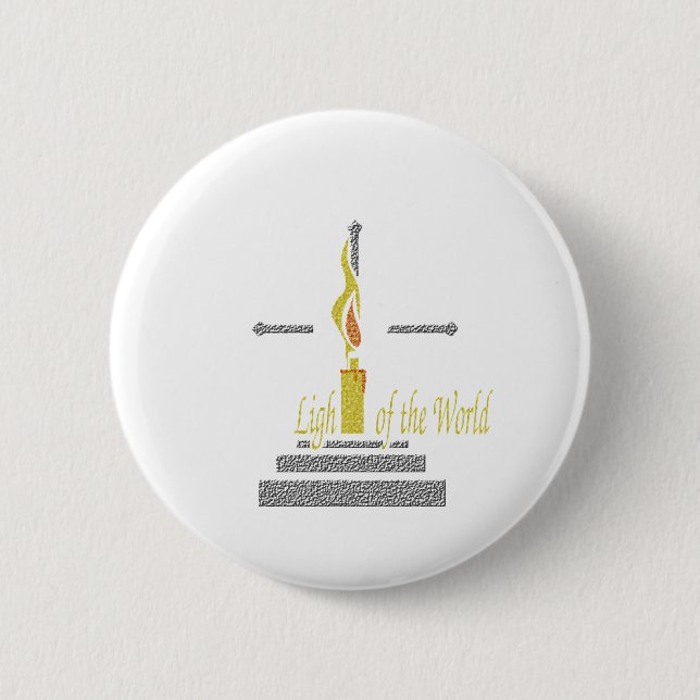 Light of the World 6 Cm Round Badge (Front)