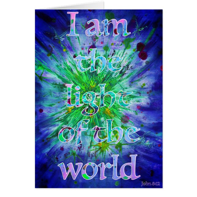 Light of the world Christian Bible Verse Art (Front)