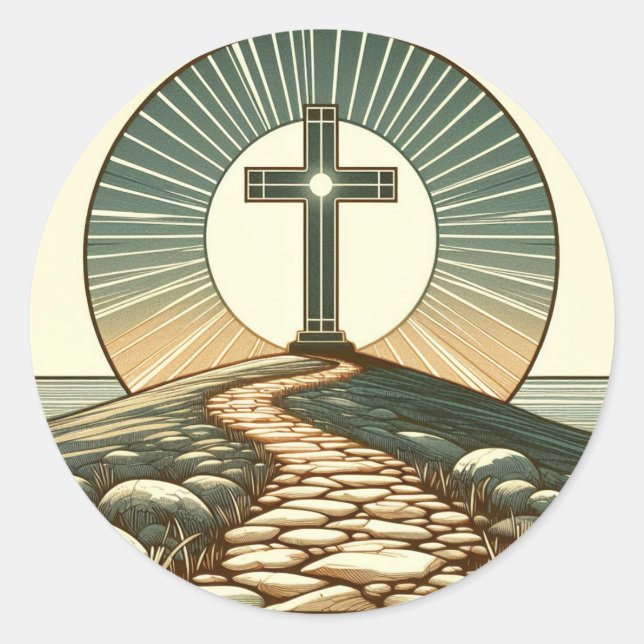 Light of the World Classic Round Sticker (Front)