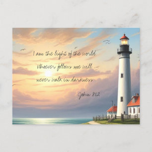 Light Of The World John 8:12 Postcard