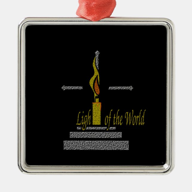 Light of the World Metal Tree Decoration (Front)