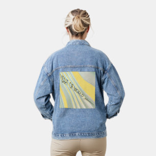 Light of World John 8:12 Bible verse sunny bright Denim Jacket