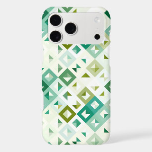 Light Olive Green Blue Ivory Mosaic Art Pattern