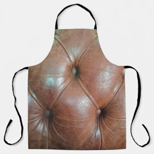 Light on brown leather sofa surface, textureabstra apron