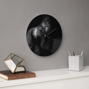 Light on Strength – Silverback Gorilla Large Clock