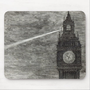 Light on the Clock Tower, Houses of Parliament Mouse Mat