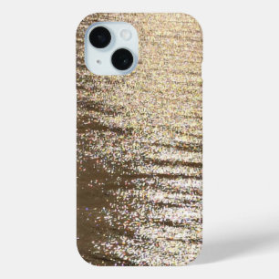 Light on Water Golden Reflections Abstract Art iPhone 15 Case
