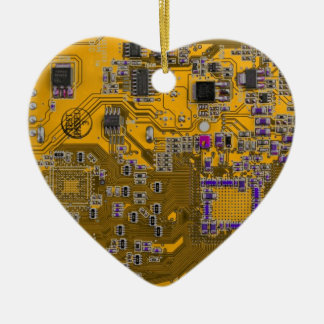 Light Orange PCB Circuit Board Design for IT Pros Ceramic Tree Decoration