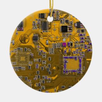 Light Orange PCB Circuit Board Design for IT Pros Ceramic Tree Decoration