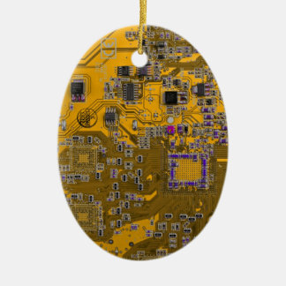 Light Orange PCB Circuit Board Design for IT Pros Ceramic Tree Decoration