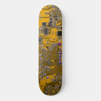 Light Orange PCB Circuit Board Design for IT Pros Skateboard