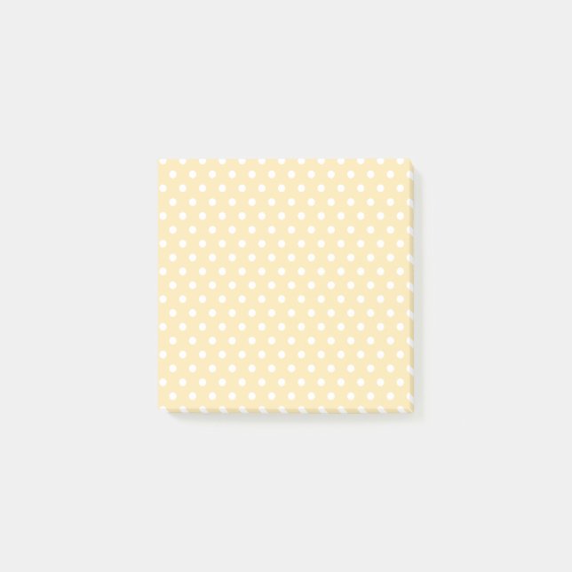 Light Orange   Polka Dots Post-it Notes (Front)