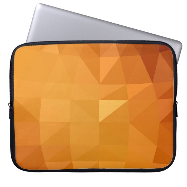 Light orange polygonal illustration, which consist laptop sleeve (Front)