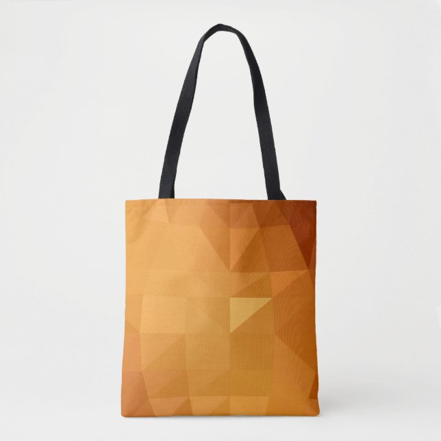 Light orange polygonal illustration, which consist tote bag (Front)