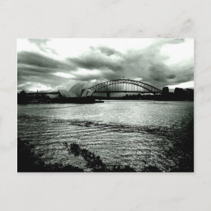 Light over the harbour postcard