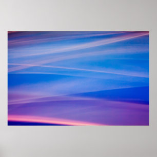 Light painting abstract colour trails poster
