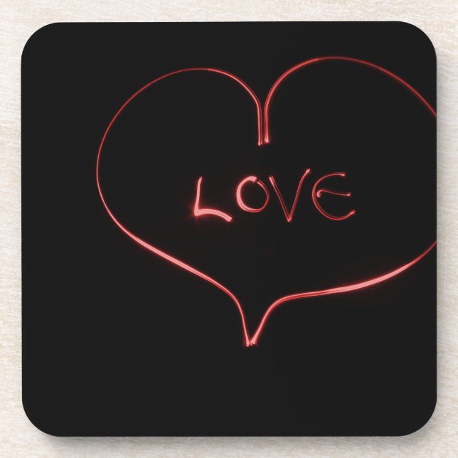 Light Painting Heart Coaster (Front)