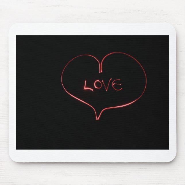 Light Painting Heart Mouse Mat (Front)