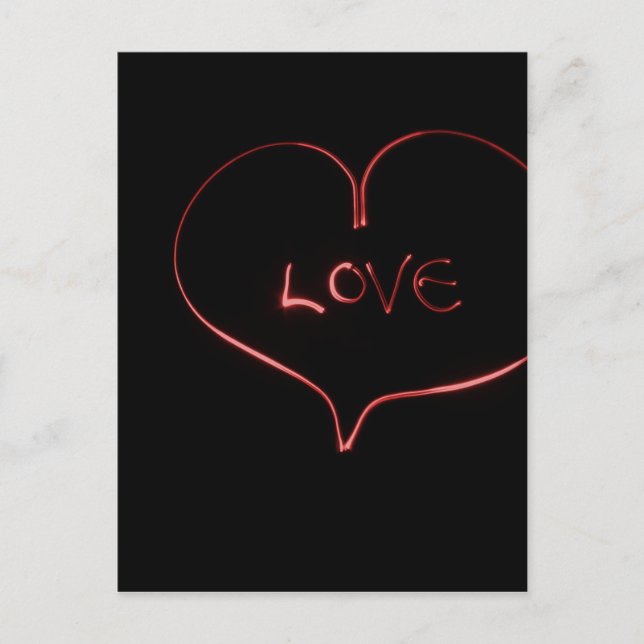 Light Painting Heart Postcard (Front)