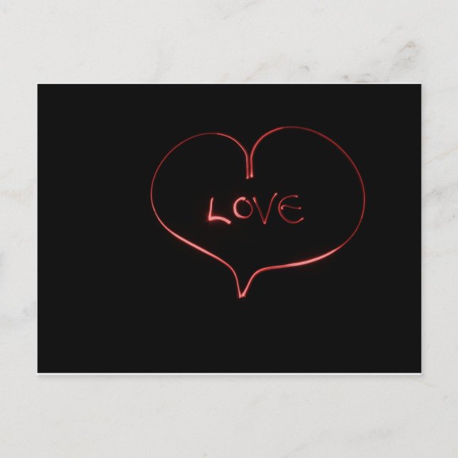 Light Painting Heart Postcard (Front)