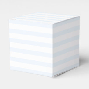 Light pale blue white stripes pattern gift favour box
