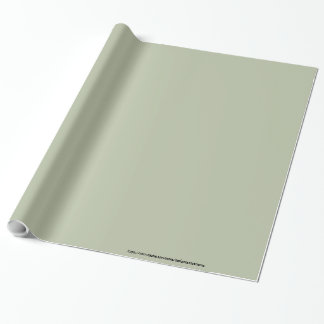 Light Pale Sage Green Elegant Neutral Solid Colour Wrapping Paper