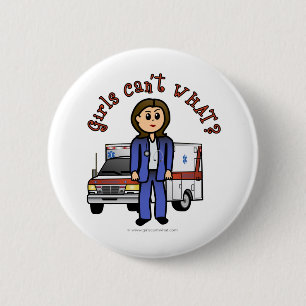 Light Paramedic Girl 6 Cm Round Badge