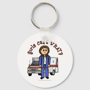 Light Paramedic Girl Key Ring