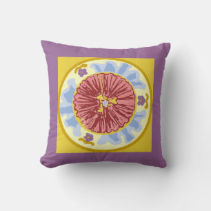 Light Passion Blooming Floral Throw Pillow