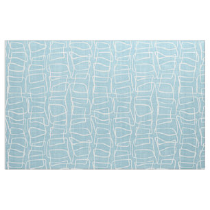 Light Pastel Blue Modern Round Squares Pattern Fabric
