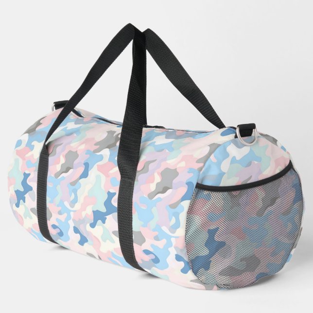 Light Pastel Camouflage Duffle Bag (Right Corner)