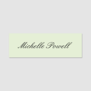 Light Pastel Colour Trendy Script Modern Name Tag