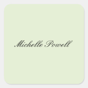Light Pastel Colour Trendy Script Modern Square Sticker